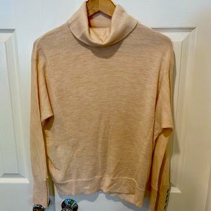 Moth Wool blend pink turtleneck sweater
